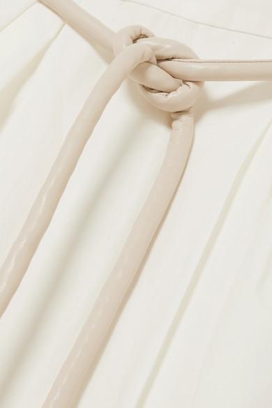 Nanushka - Lilith vegan leather-trimmed cotton-poplin maxi dress in White (size 8) NEVER WORN! photo 5