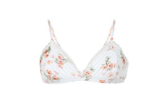 Zimmermann Heathers Pintuck Lace Bikini Top and Frill Shorts Set Print Size 0 photo 2