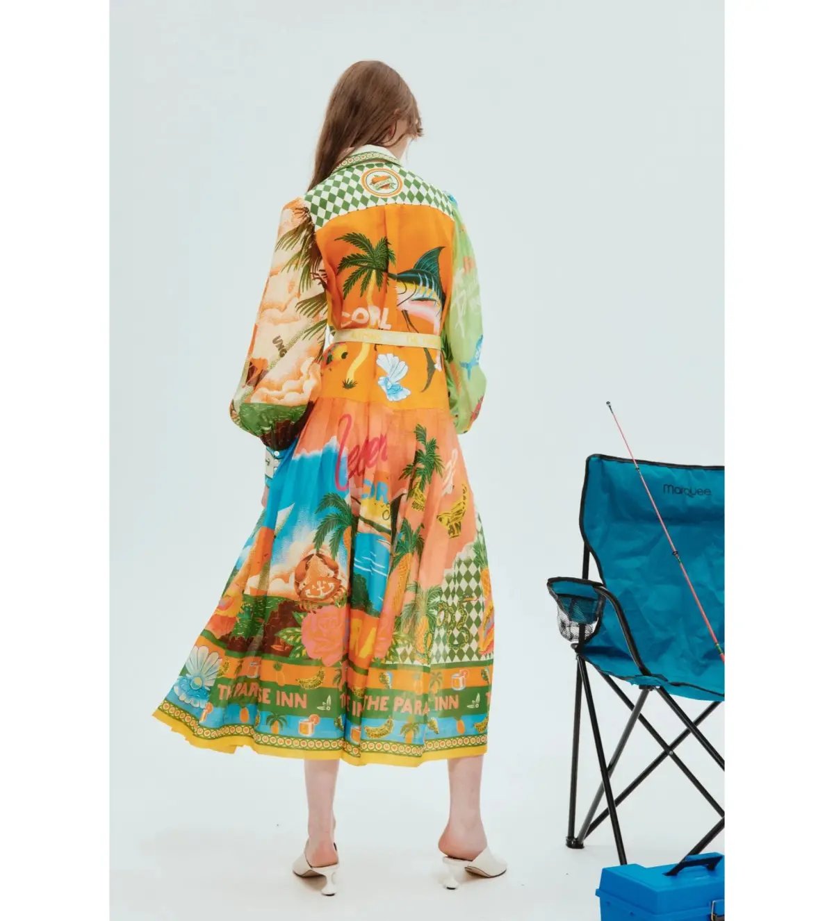 Alemais Paradiso Midi Shirtdress Multi Print Size 16 photo 3