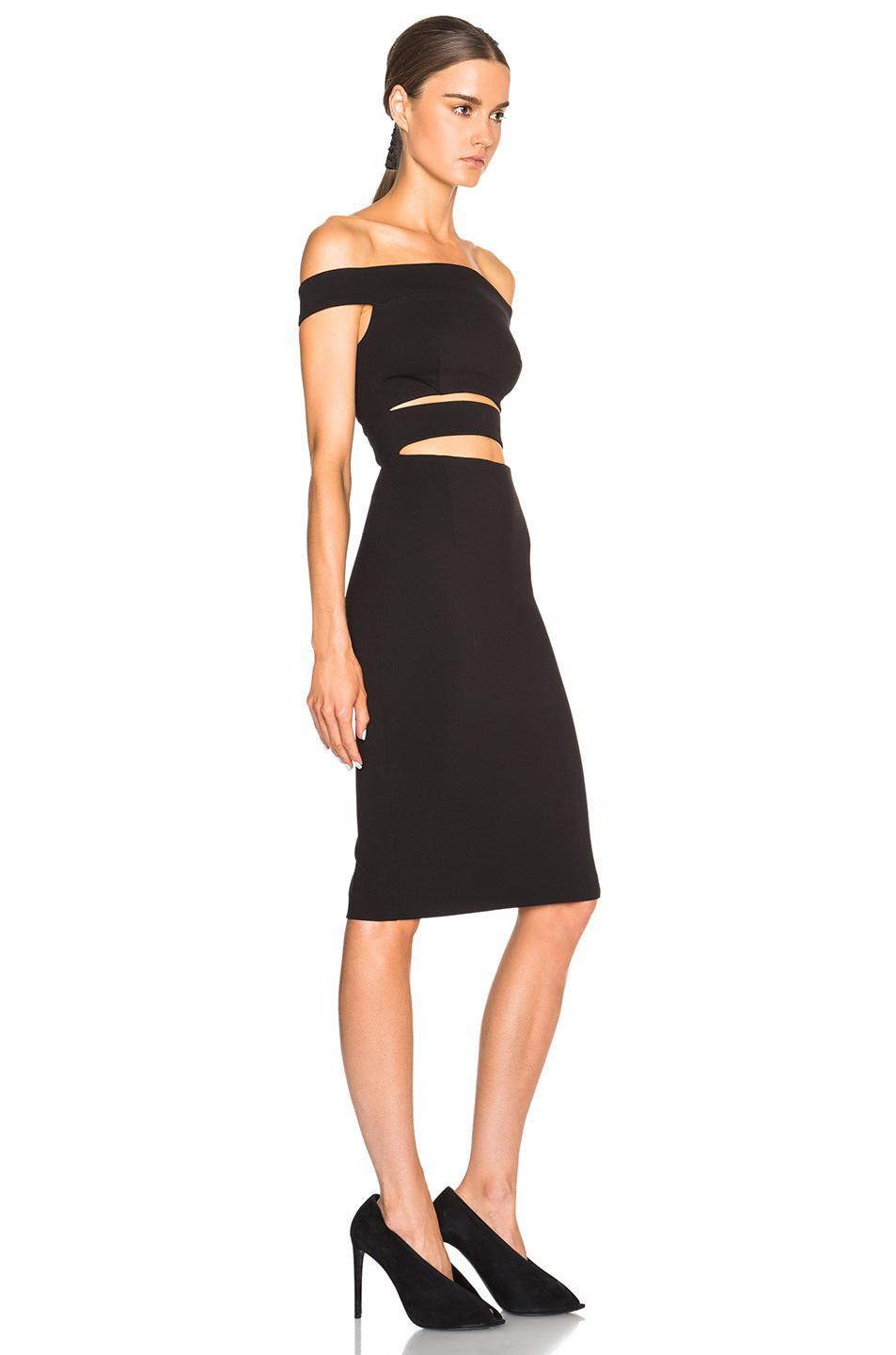 NICHOLAS THE LABEL // PONTI OFF SHOULDER STRAP DRESS photo 2