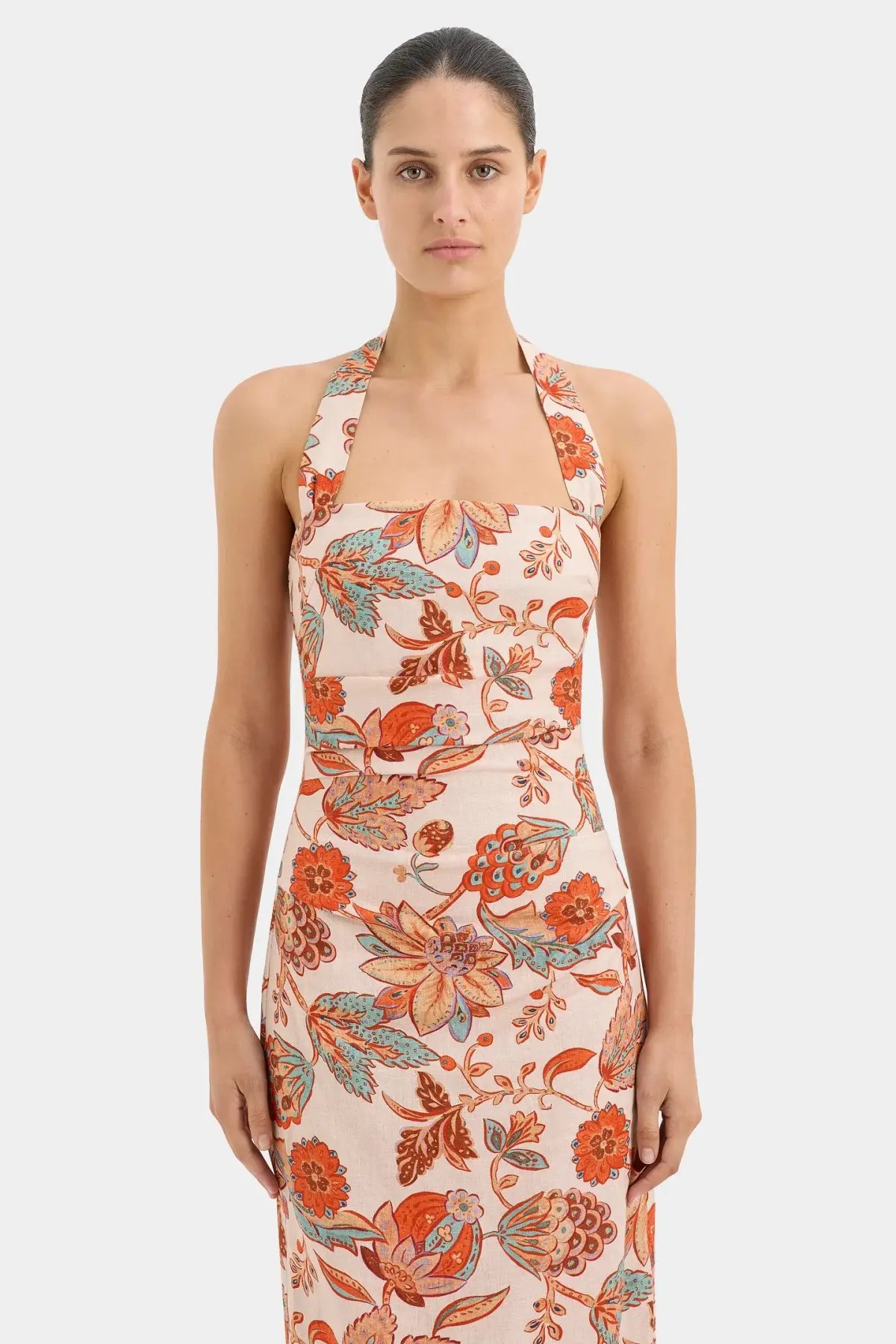 Sir the Label Noemi Halter Midi Dress Floral Size 8 photo 4