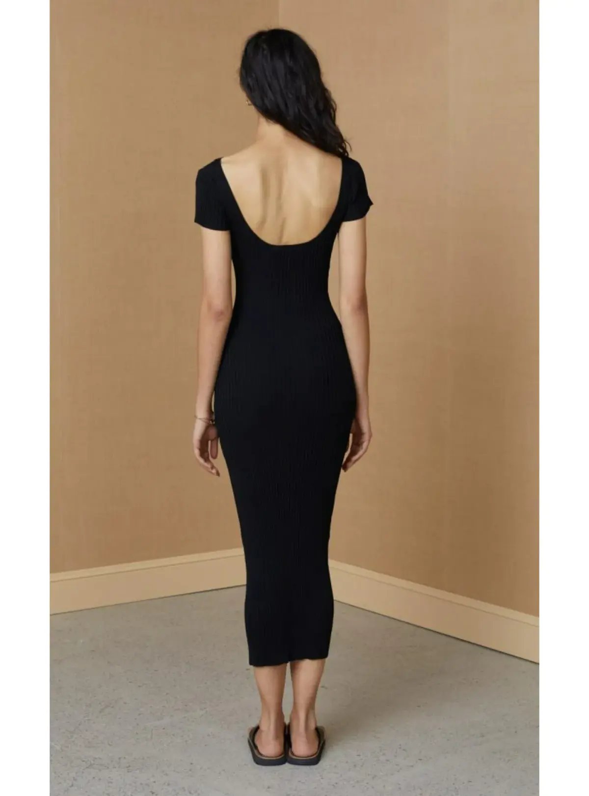 Bec & Bridge Elle Cut Out Midi Black Size AU 8 photo 2