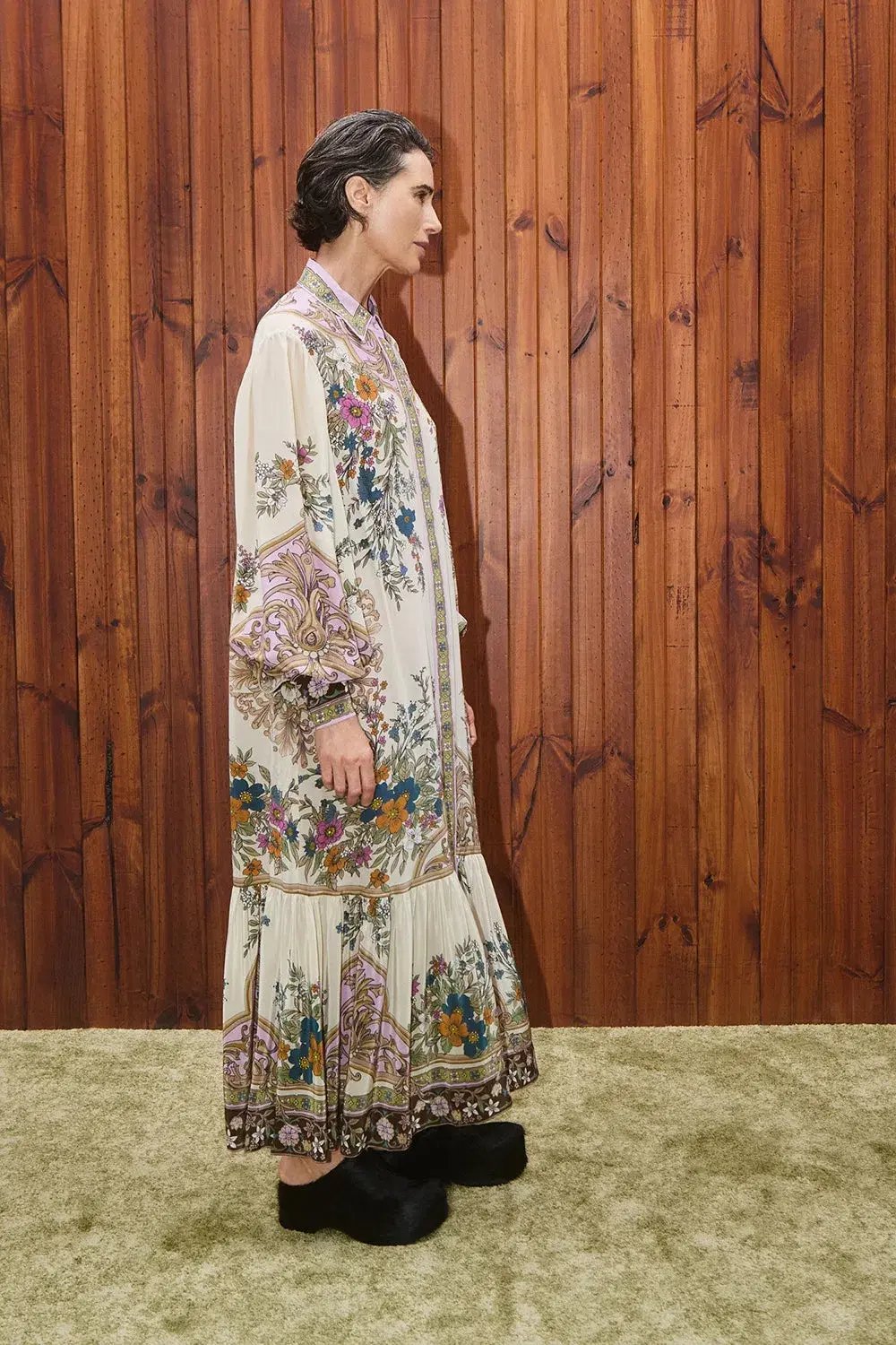 Alemais Antoinette Shirt Midi Print Dress Size 14 photo 2
