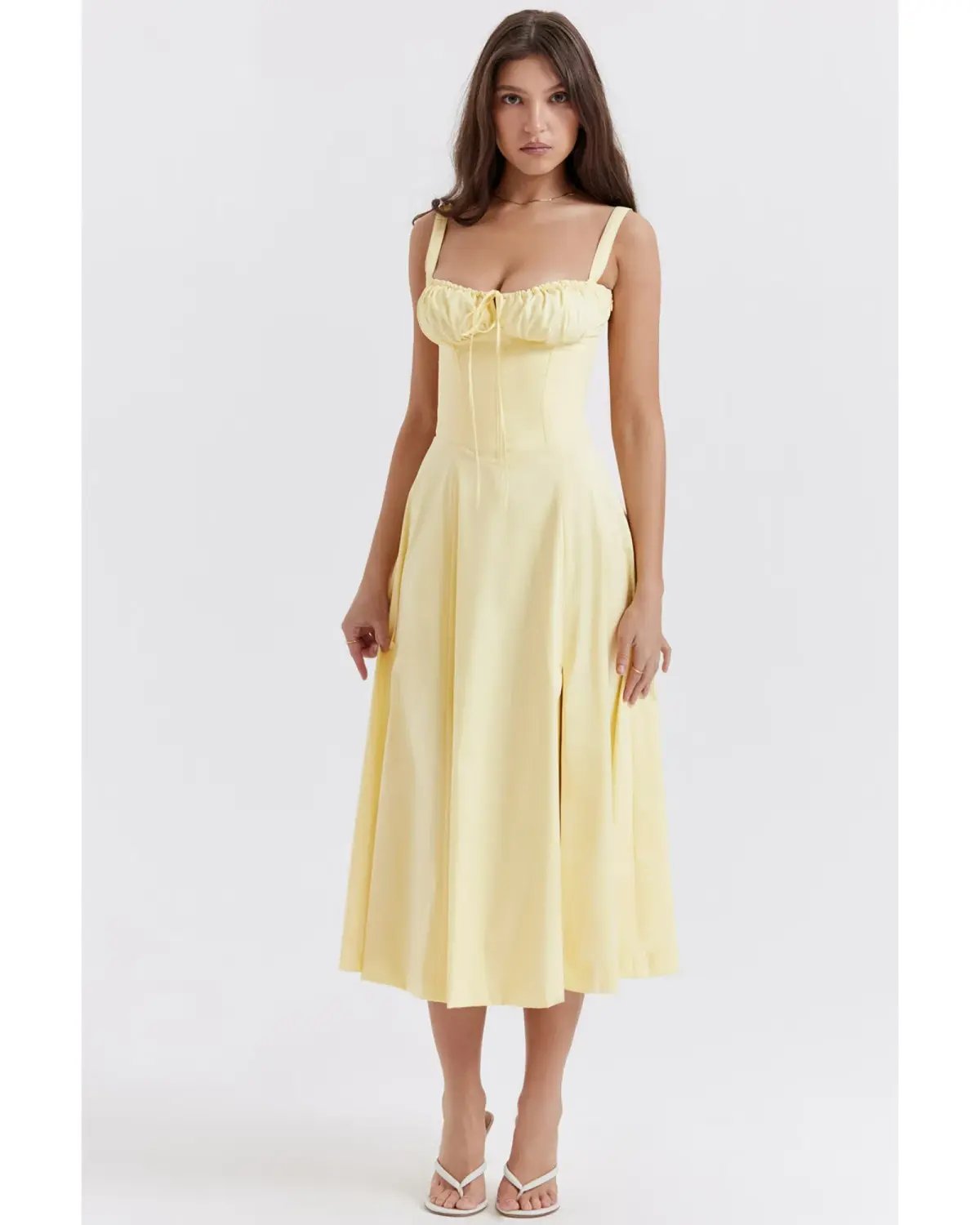 House Of CB Carmen Bustier Sundress Buttercup Size AU 12 photo 2