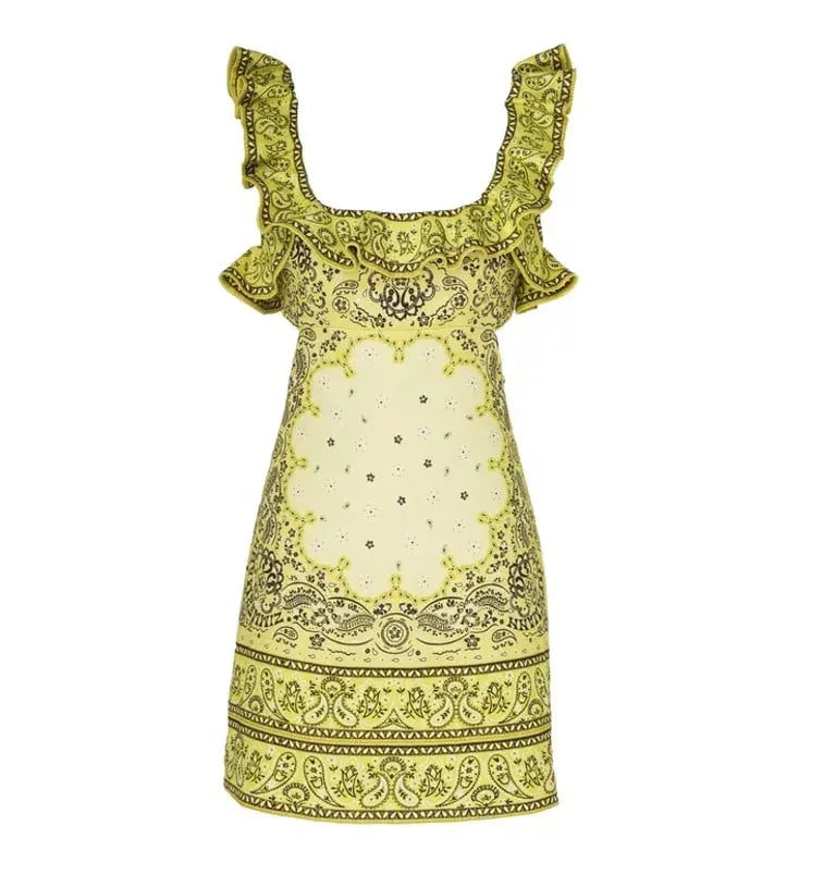 Zimmermann Matchmaker Frilled Mini Dress Yellow Bandana Size 0P / AU 6 photo 7