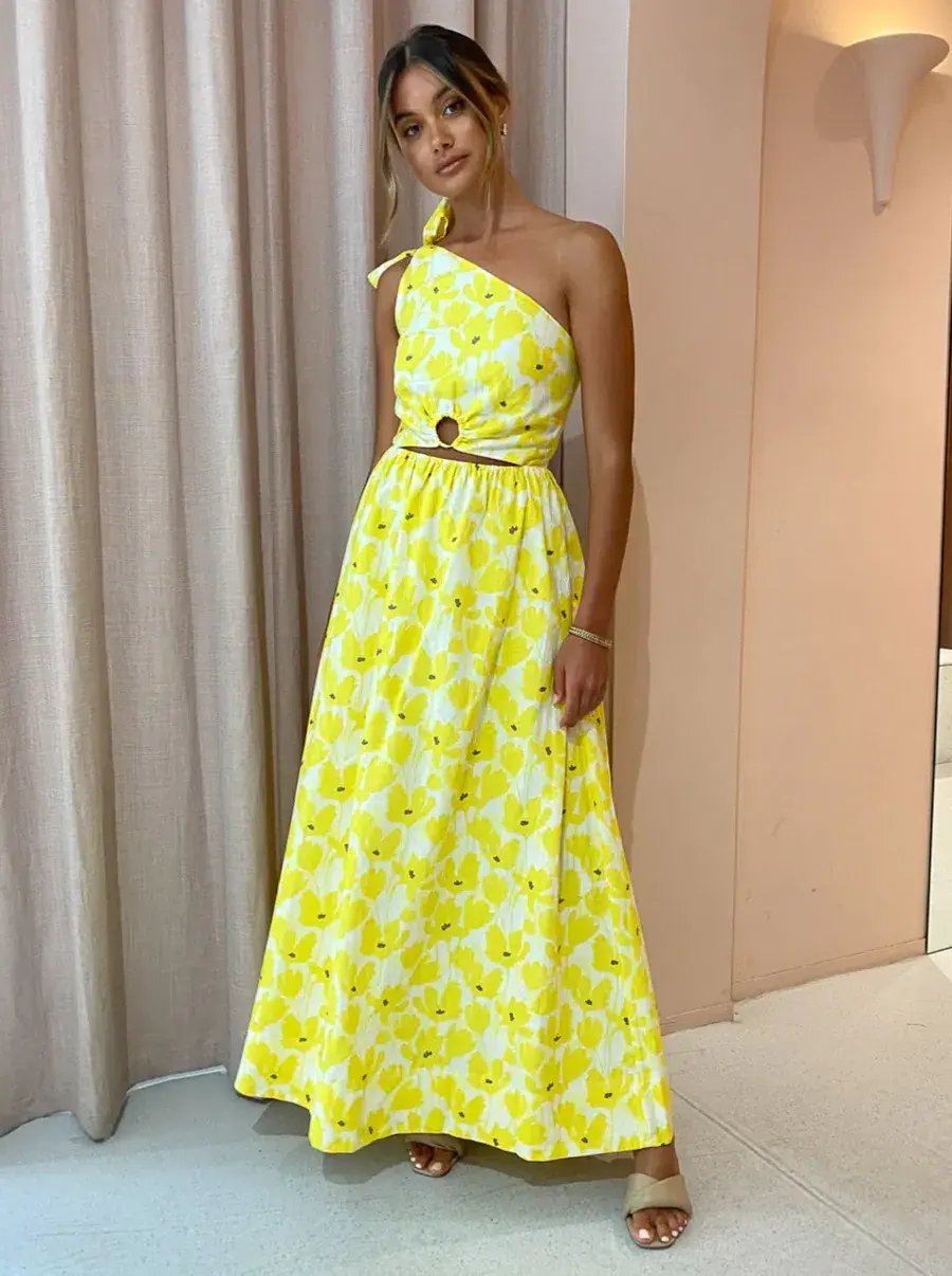 By Nicola Dahlia Dress Yellow Floral Size 10 photo 3