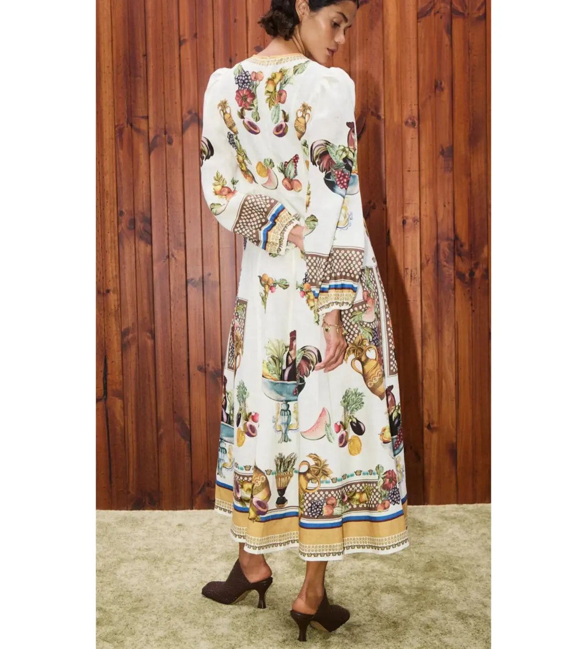Alemais Mercado Midi Dress in Multicolored Size AU 8 photo 3