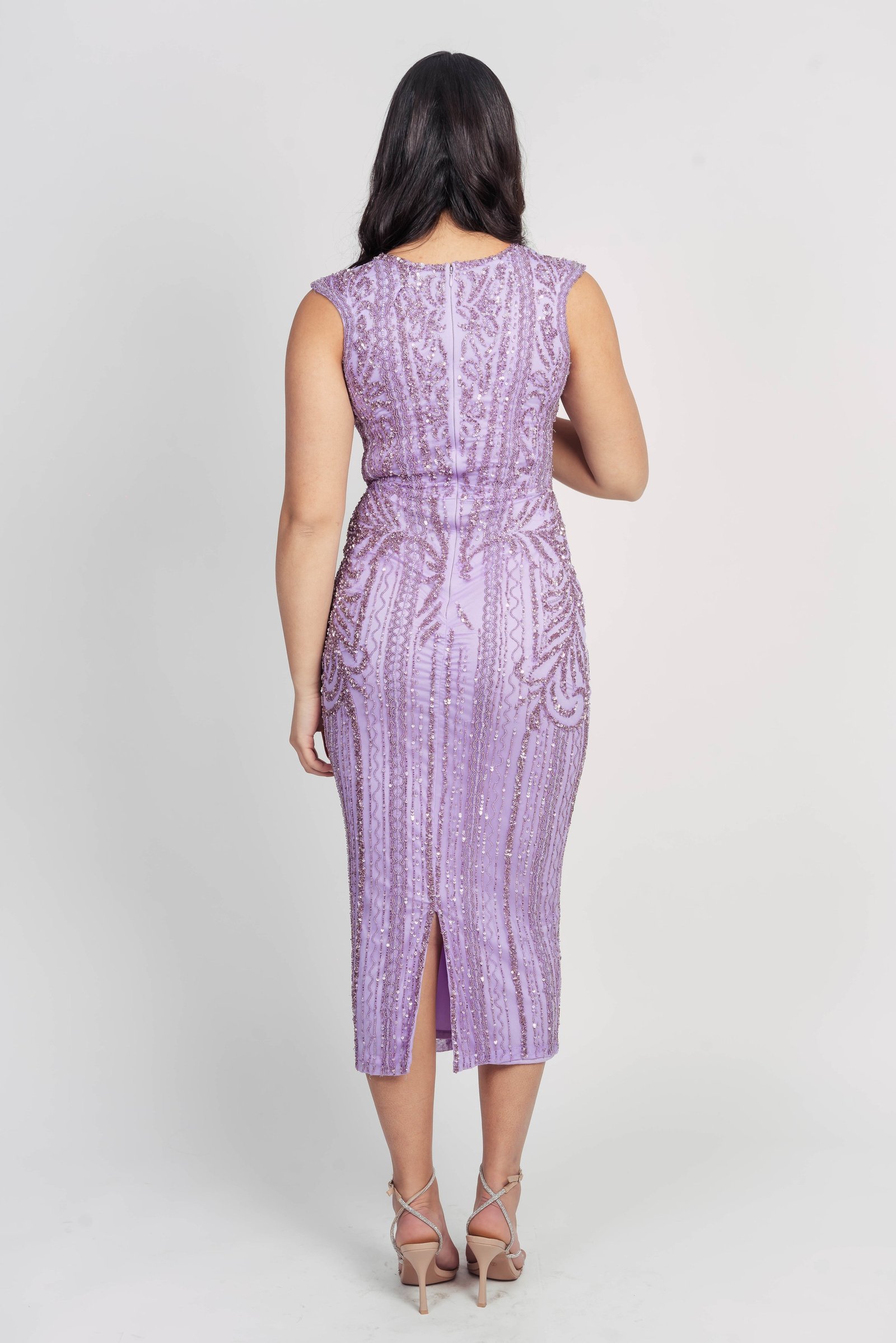 DIANA CAP SLEEVE BY MY SECRET WARDROBE LILAC photo 3