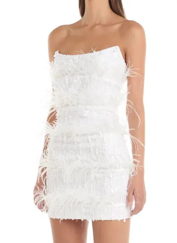 Eliya The Label Tiffany Dress White Size L/Au 12 photo 4