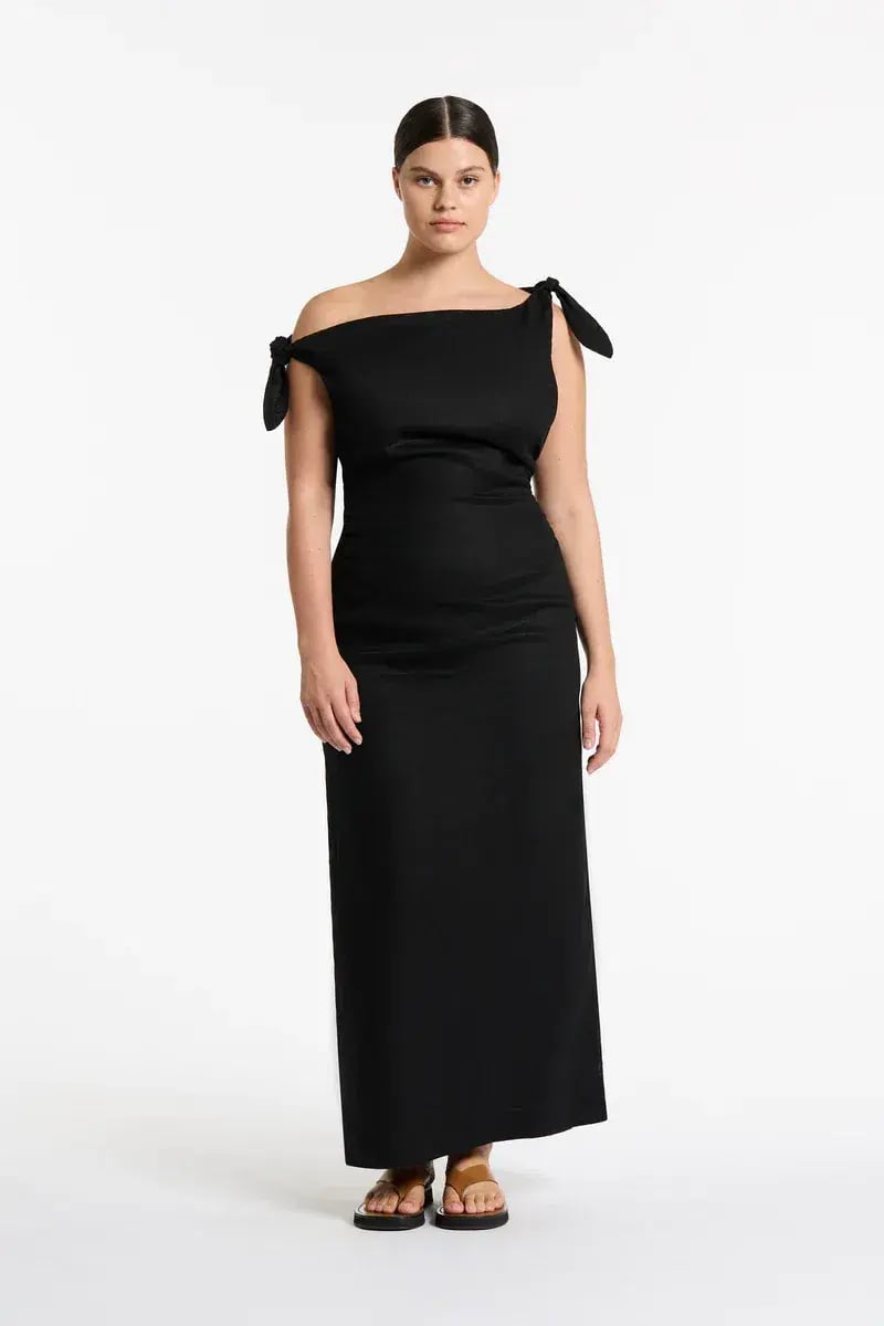 Sir The Label Bettina Off Shoulder Dress In Black Size 12 photo 4