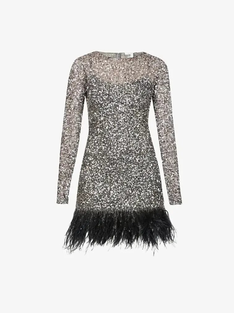Rachel Gilbert Nisha Mini Dress Gunmetal Size 4/AU14 photo 5
