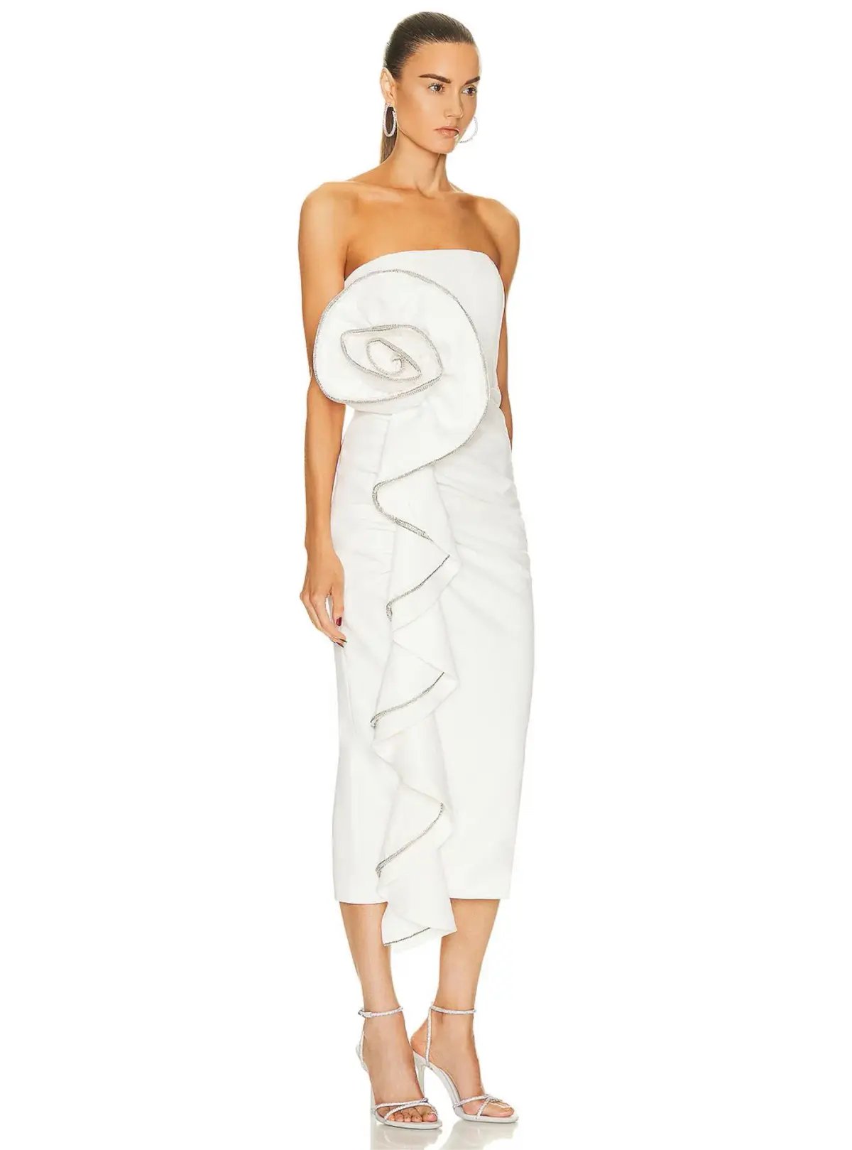 Rachel Gilbert Santiago Midi Dress Ivory Size 2 / AU 10 photo 2