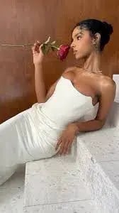 House of Cb Strapless Corset Dress Ivory Size XS / AU 6 photo 3