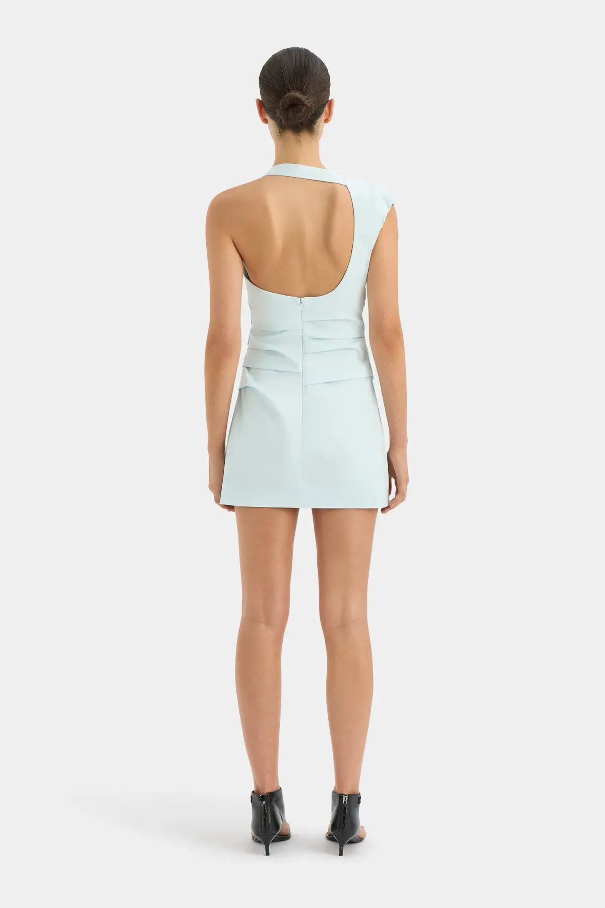 Sir The Label Azul Gathered Mini Dress in Ice Blue Size 6 photo 3