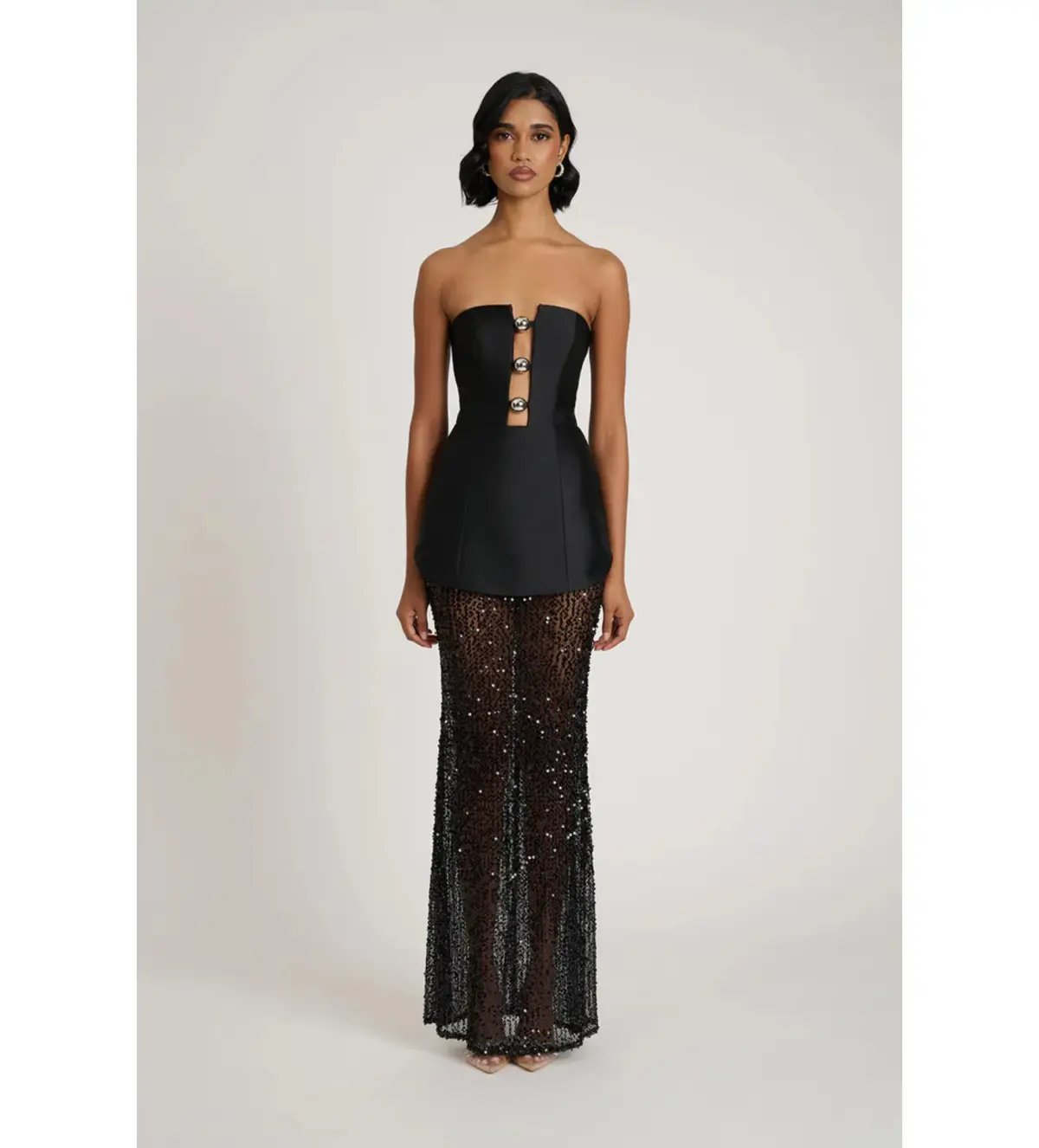 Eliya The Label Nerissa Dress in Black Size S/AU8 photo 2