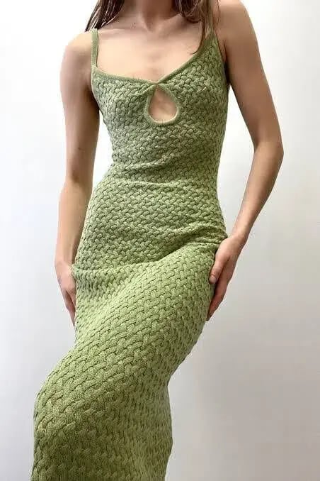 Bec & Bridge Effie Knit Key Maxi Dress in Sage Size XS / AU 6 photo 3