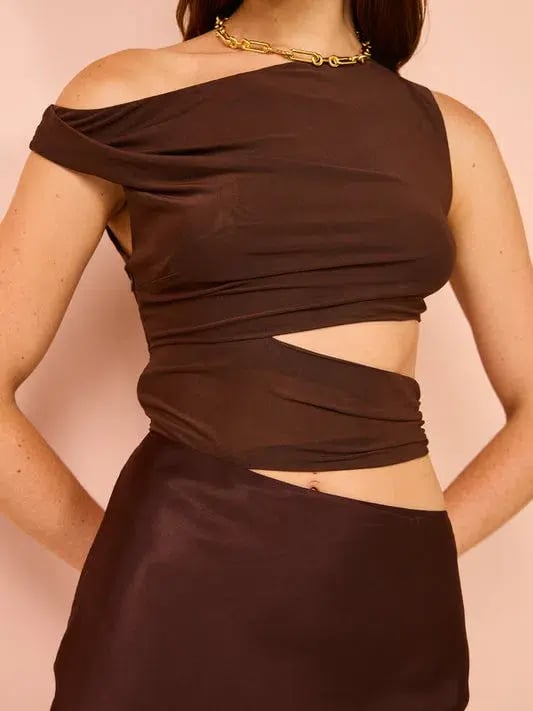 Bec & Bridge Ophelia Maxi Dress In Cocoa Size 10 photo 4
