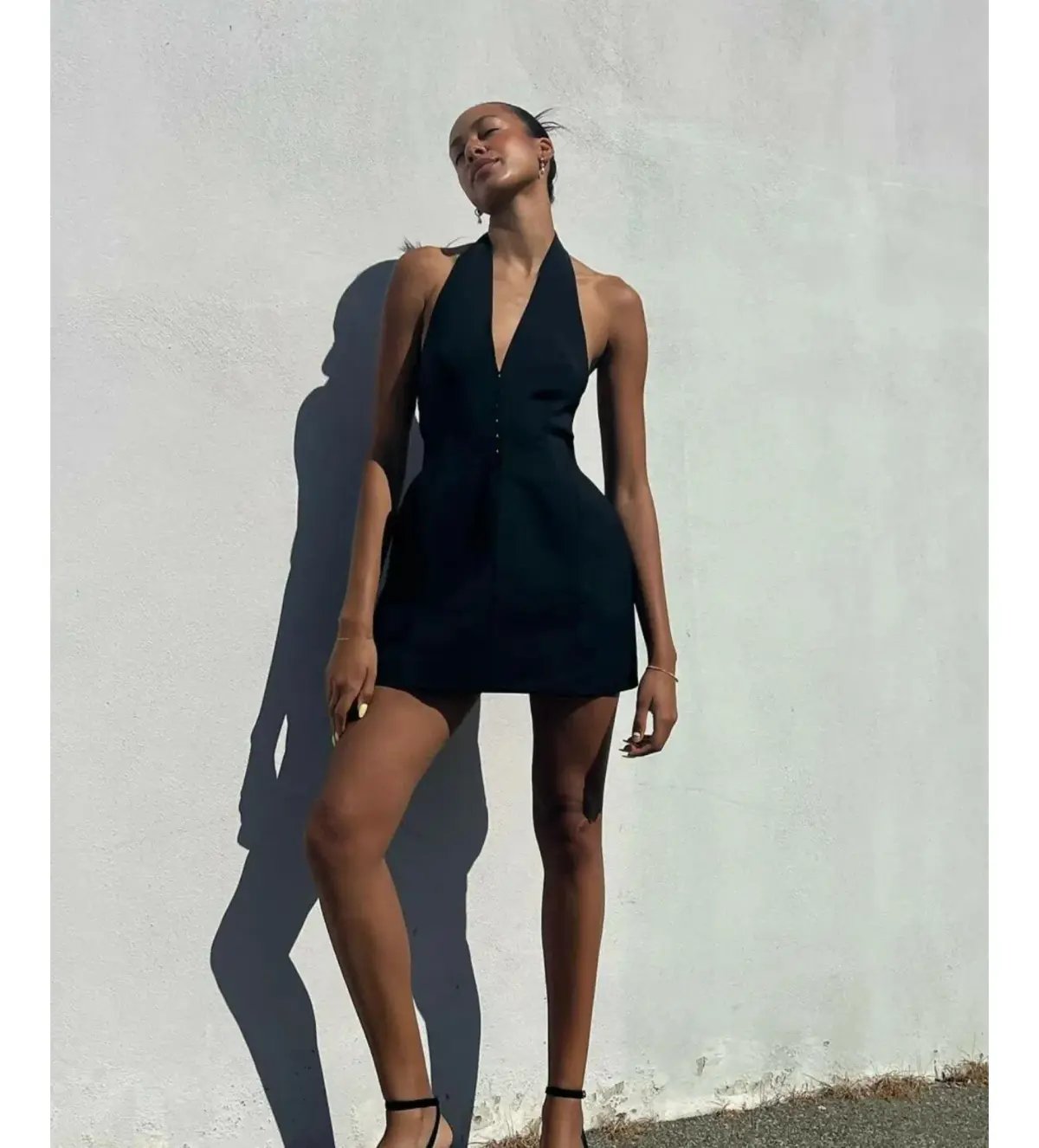 Camilla and Marc Petra Halterneck Mini Dress Black Size 10 photo 3