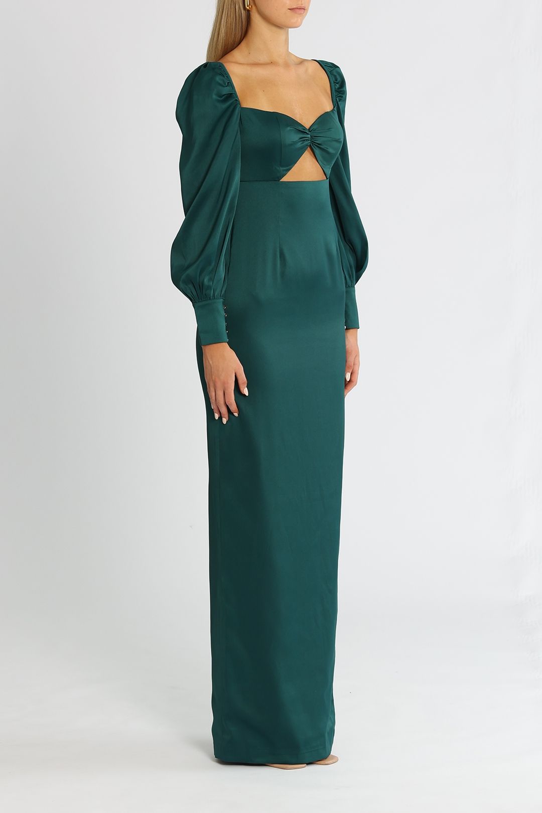 Sweetheart Style Maxi Dress - Forest Green photo 2