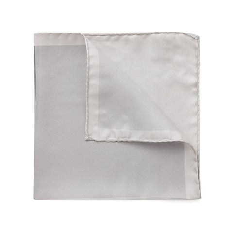 Joe Black Silver Paisley 4 Fold Pocket Square photo 2
