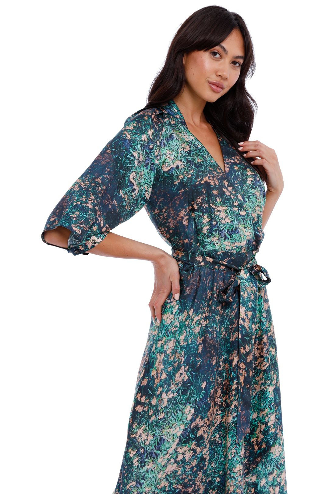 Night Grass Wrap Dress photo 4