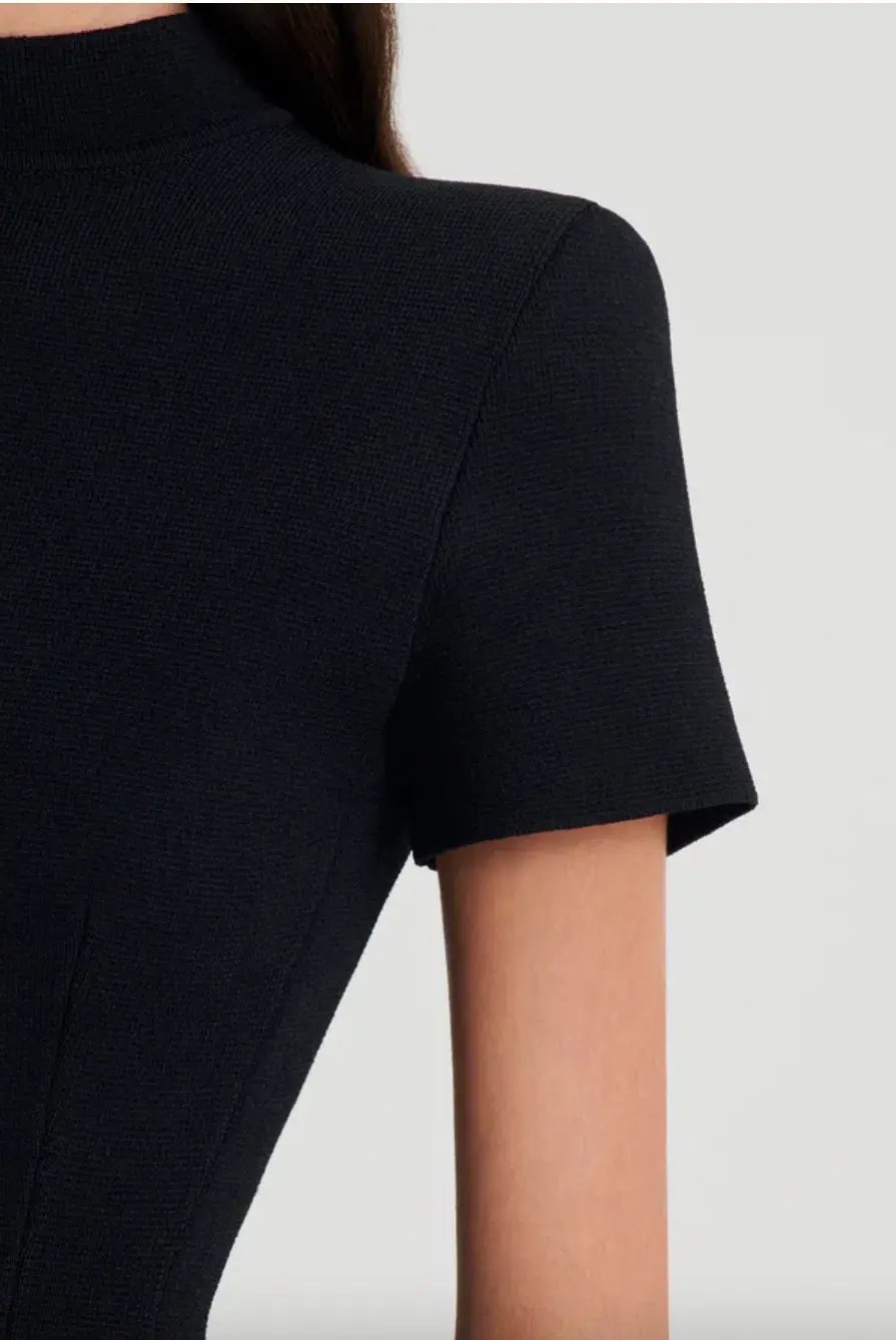 Scanlan Theodore Crepe Knit Peplum Dress AU 8 photo 4