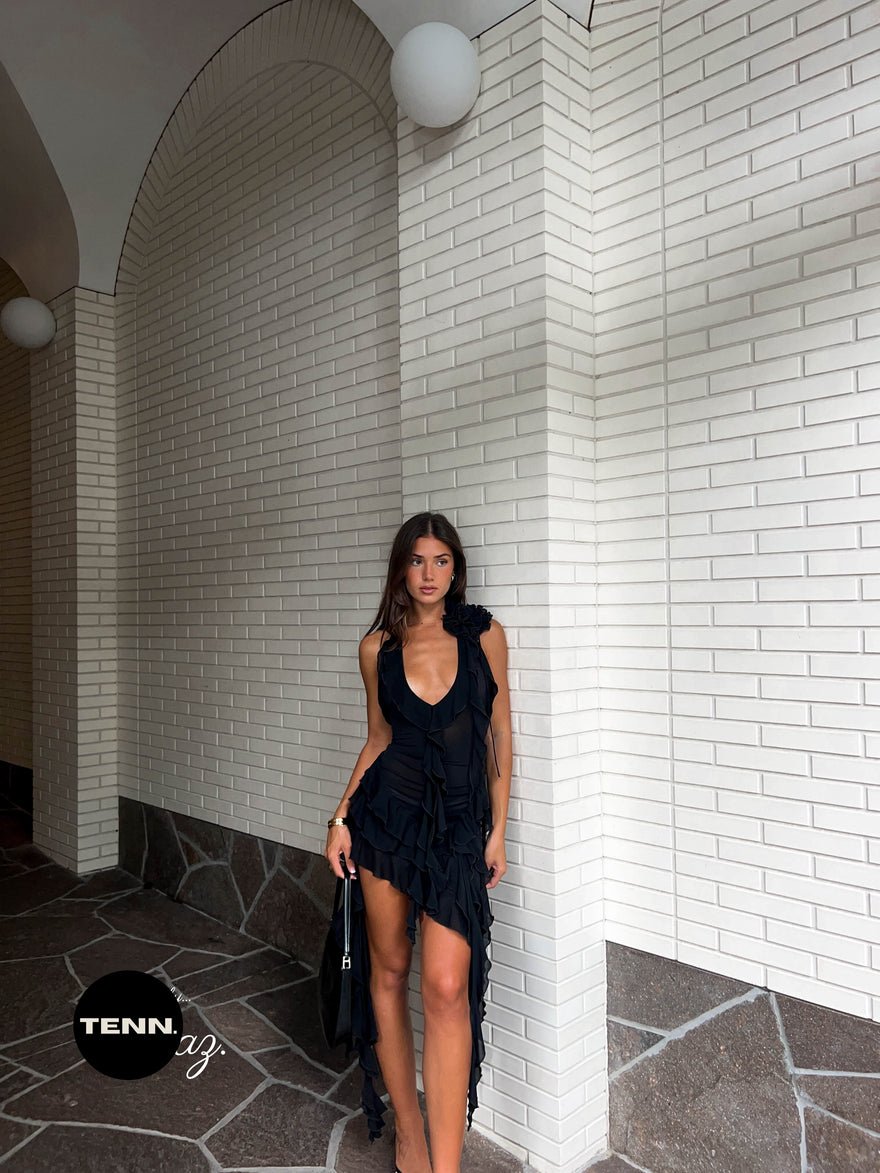 Fanci Club Garden of Eden Dress - Black photo 2