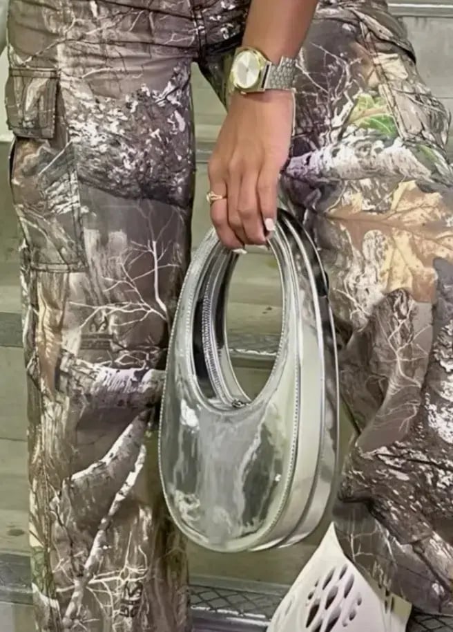 Coperni Silver Swipe Mini Leather Shoulder Bag photo 3