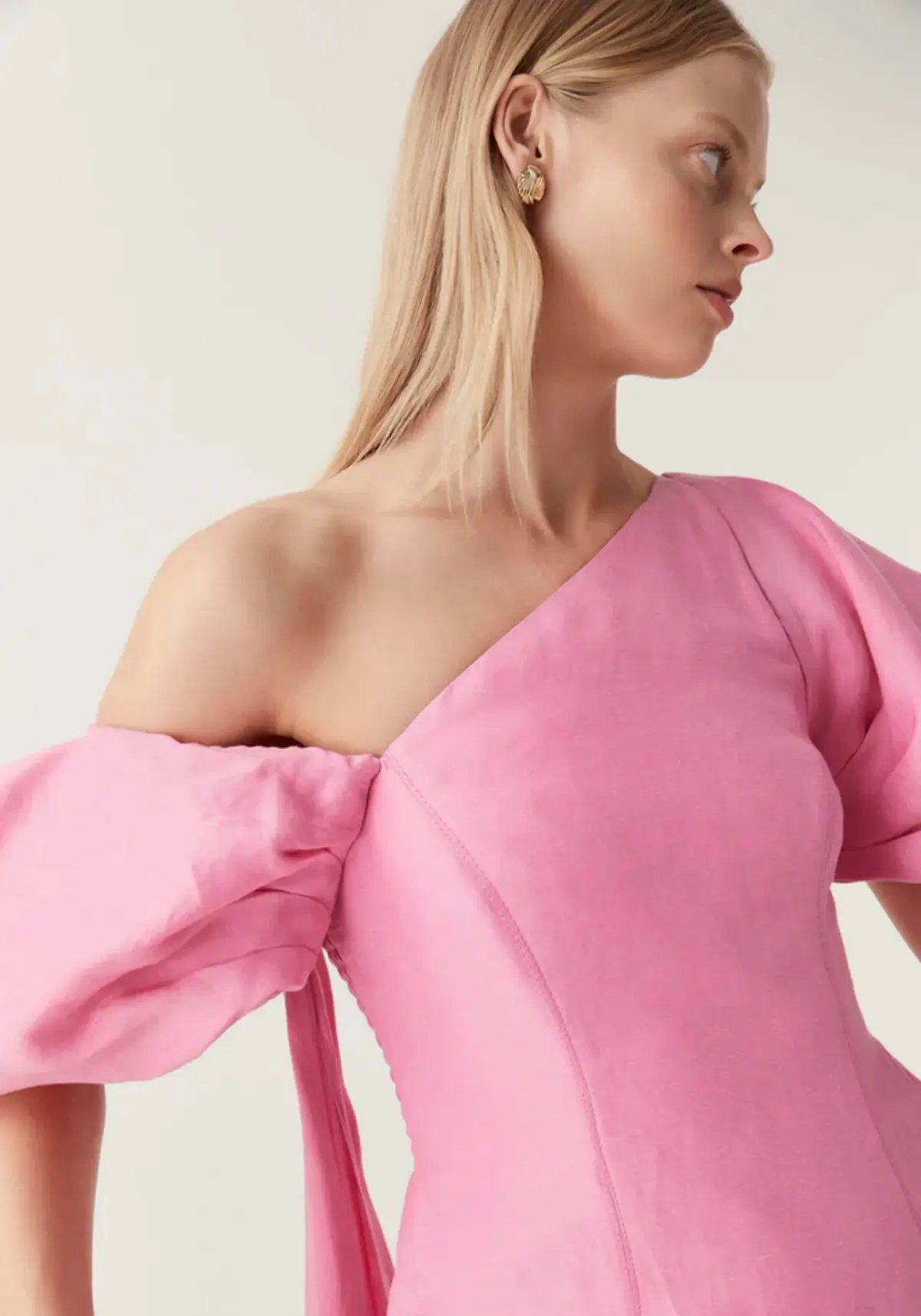 Aje Arista Tulip Sleeve Midi Dress pink Size 16 photo 3