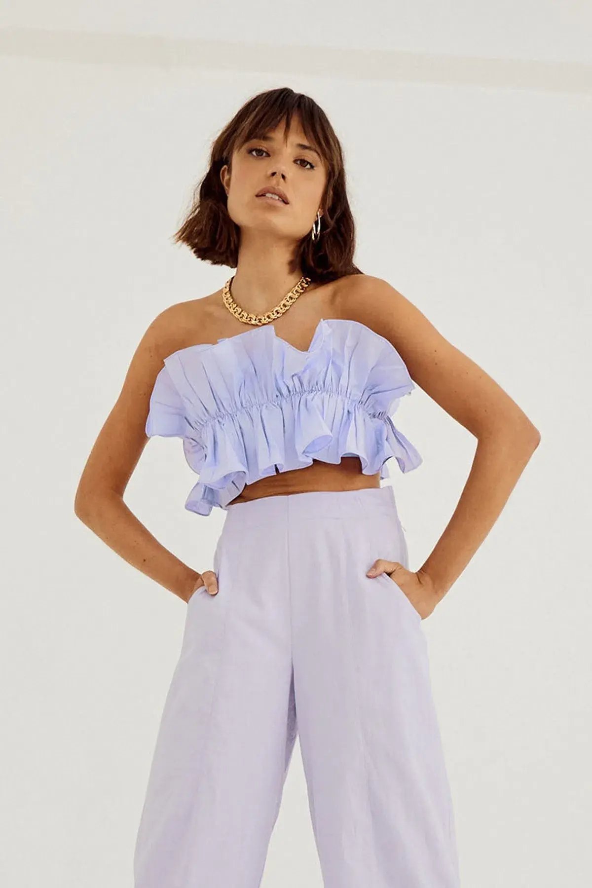 Sovere Studio Rapture Bodice and Pant Set Pale Peri Set Size 10 photo 2