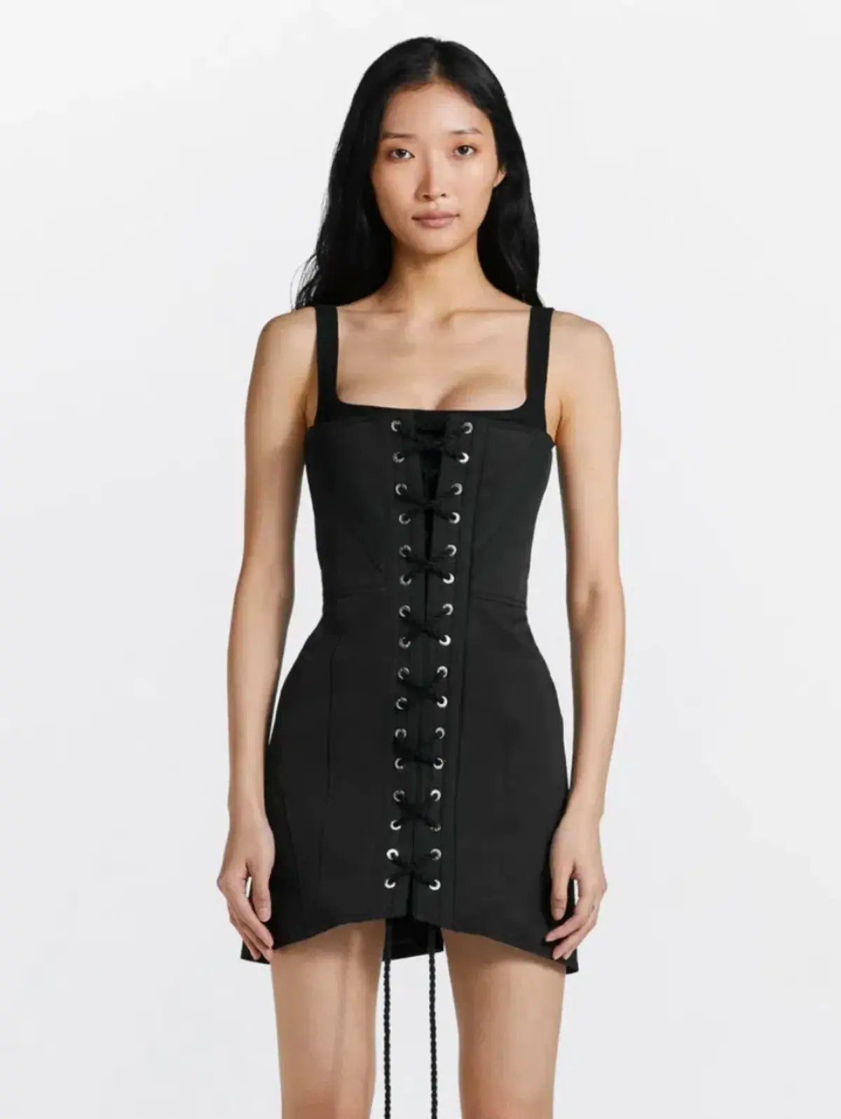 Dion Lee Laced Utility Corset Mini Dress Black Size 6 photo 2