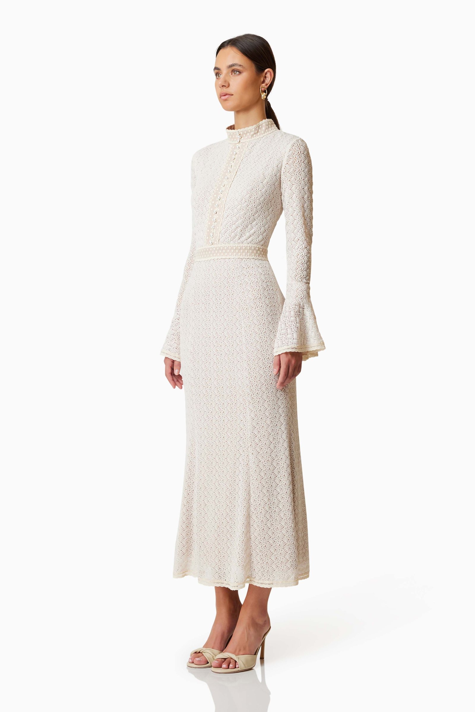 ELLIATT BELLA MIDI DRESS - IVORY photo 3