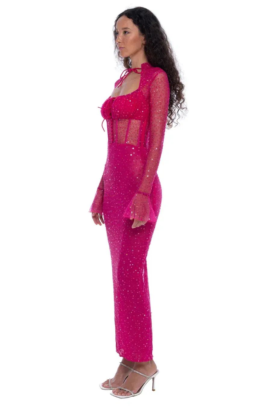 Dyspnea Vampress Midi Dress Pink Size 10 photo 2