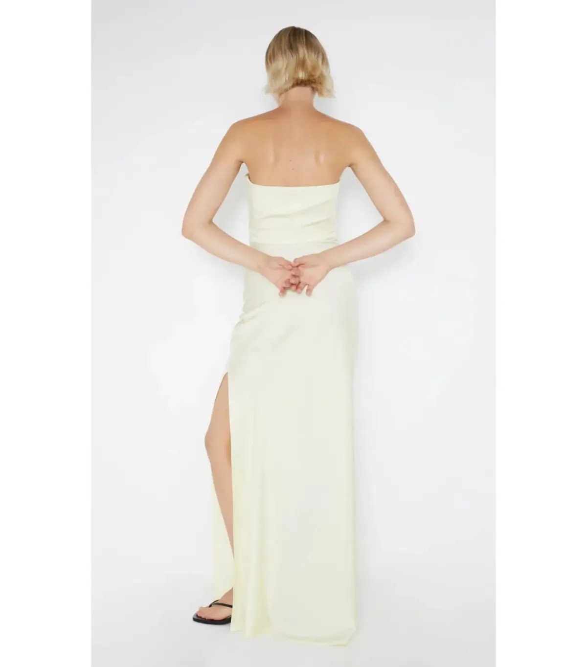Bec & Bridge Eternity Strapless Maxi Dress Ice Yellow Size AU 10 photo 5