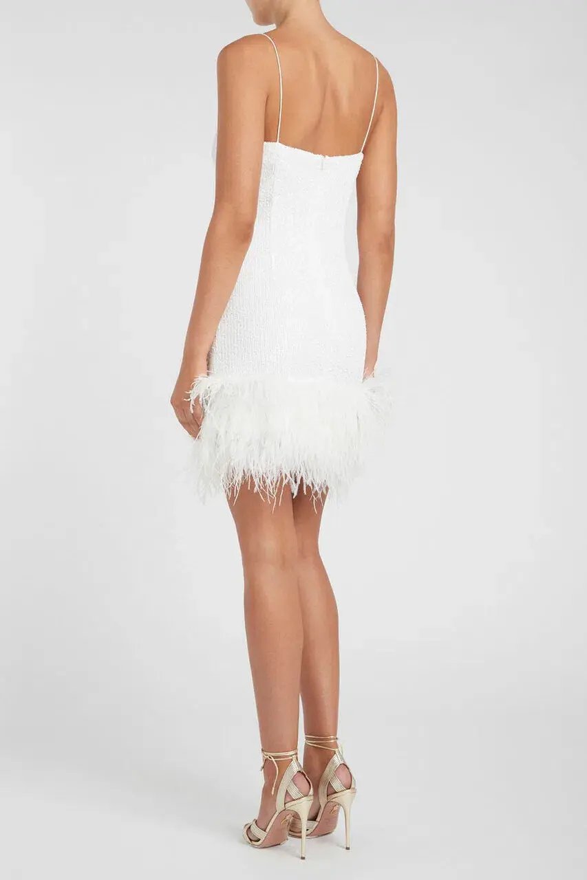 Rebecca Vallance Sylvie Mini Dress White Size 8 photo 2