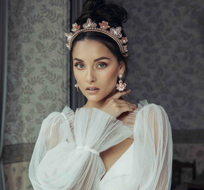 Ashlee Lauren Rose Gold Sofia Headband photo 3
