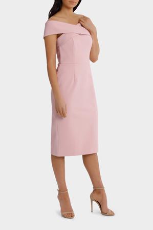 Wayne Cooper Cross Front Dress Rose Pink Size 16 photo 2