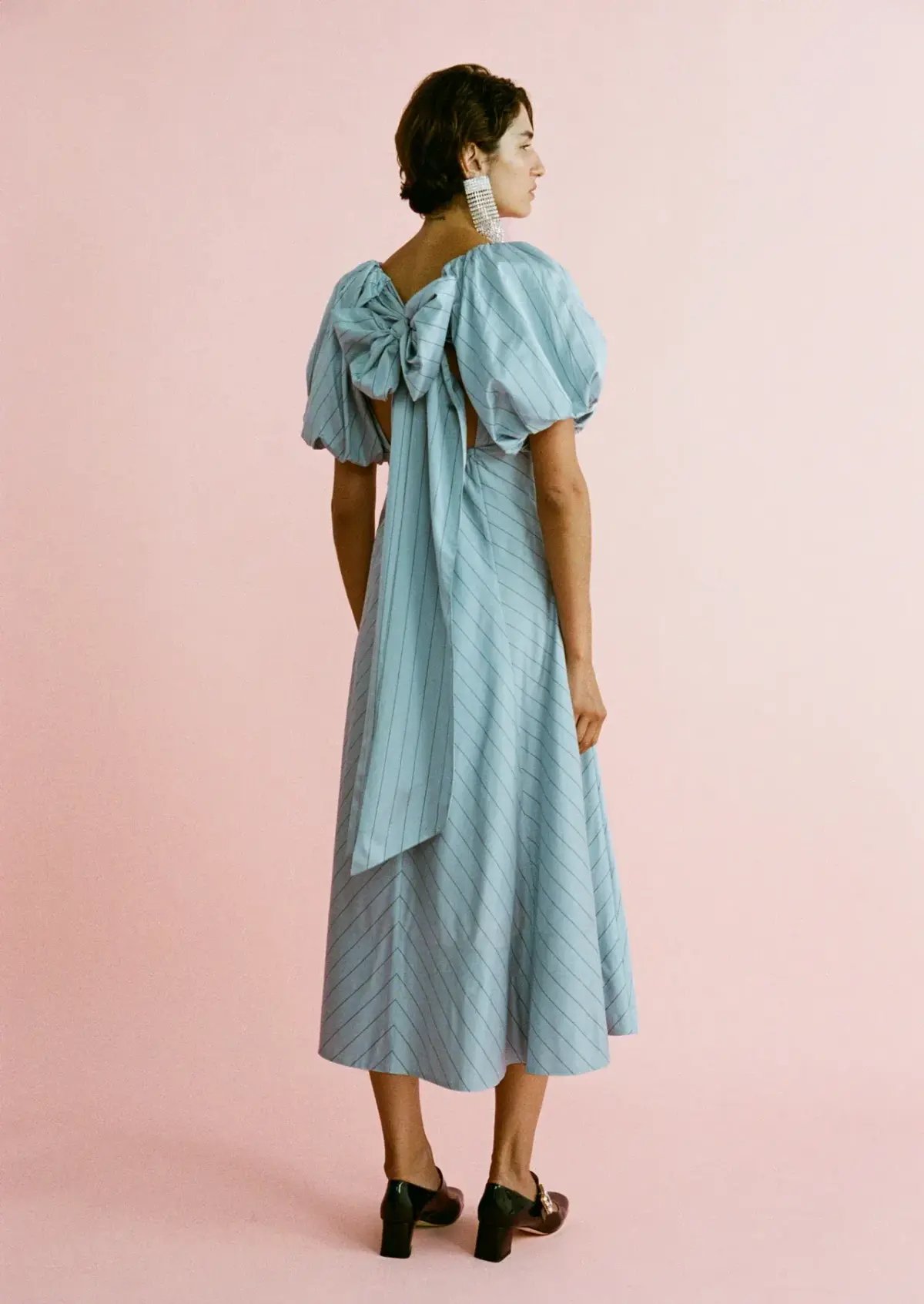 Lovaan Tess Dress Blueberry Stripe Size 12 photo 7