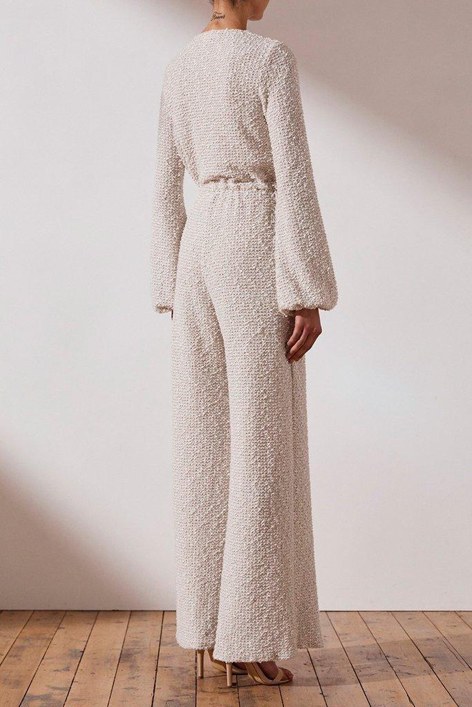 Shona Joy Hayes Drawstring Jumpsuit Cream Size 10 photo 2