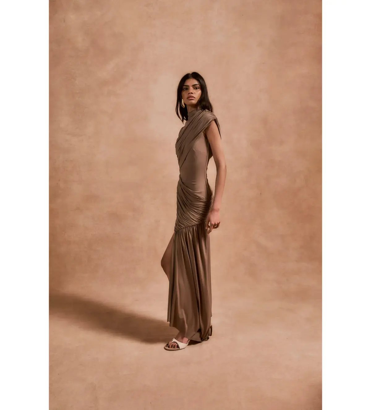 De La Vali Ravenna Mini Dress Taupe Size 12 photo 5