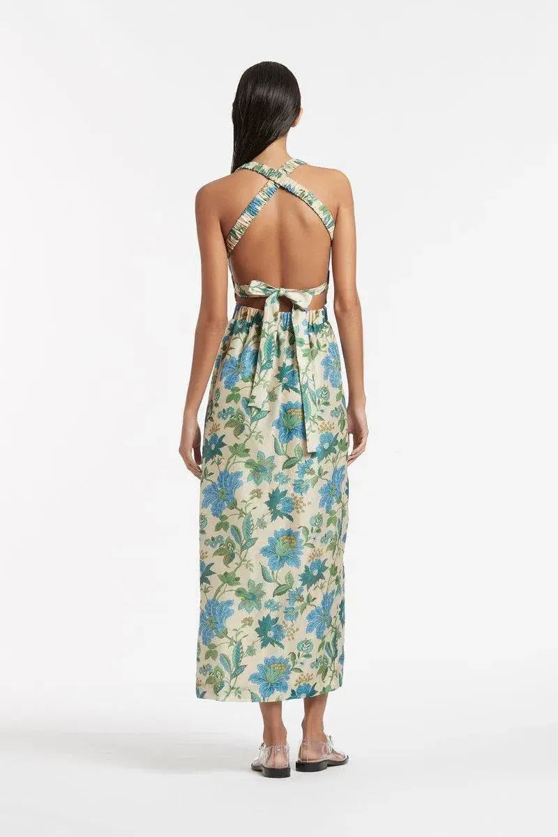 Sir The Label Celia Cross Back Gown Marguerite Floral Print Size 8 photo 3