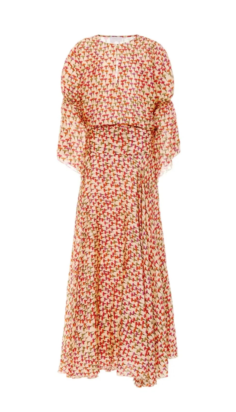 Eywasouls Malibu Claire Smocked Chiffon Maxi Dress Floral Size 8 photo 5
