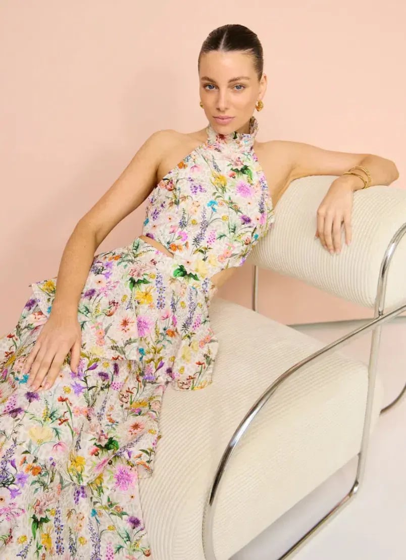 Aqua Blu Heather Maxi Dress in Jardine Floral Print Size L / AU 12 photo 2