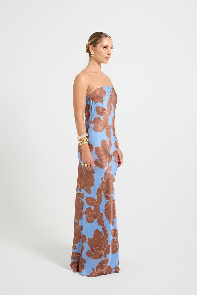 Pasduchas Lucent Strapless Maxi Dress - Choc Ocean photo 3