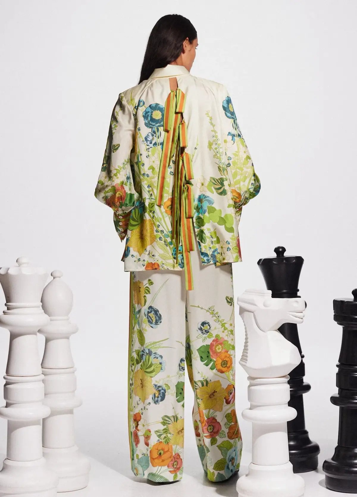 Alemais Constance Shirt and Pants Set Cream Floral Size 16 photo 3