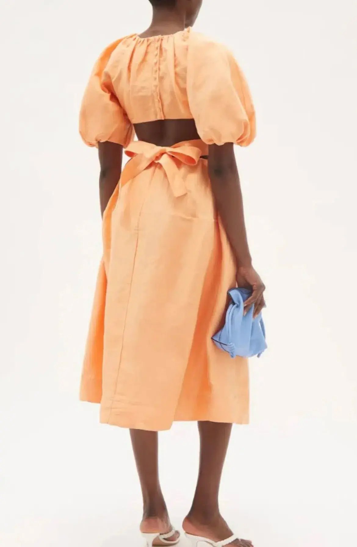 Aje Mimosa Cutout Midi Dress In Mandarin Size 12 photo 2