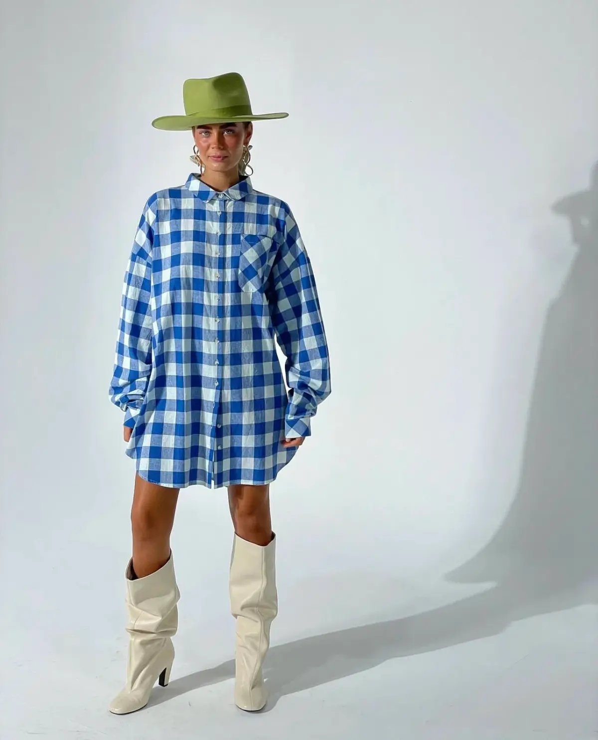 La Bohème Girls Clyde Oversized Shirtdress Blue One Size photo 3