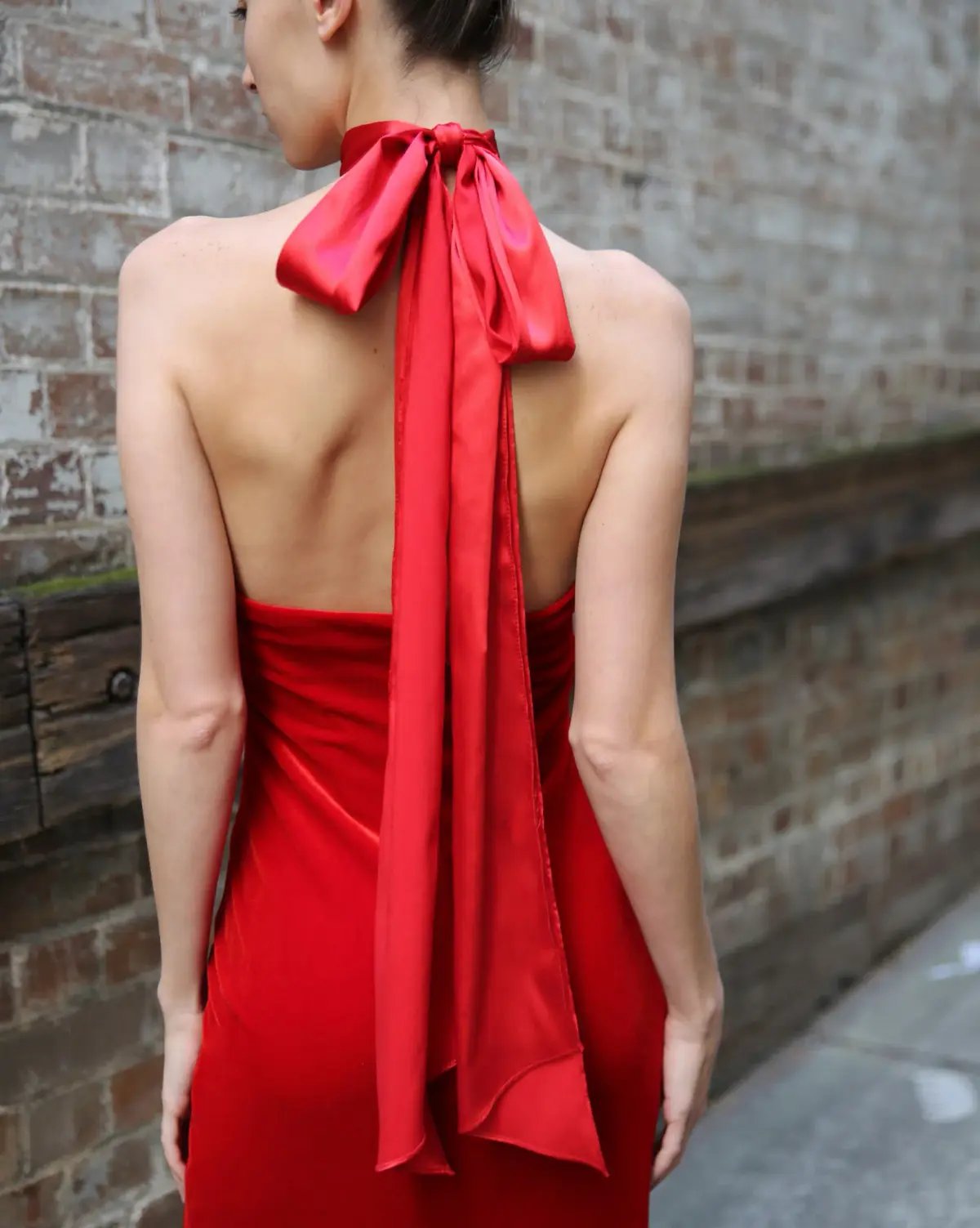 Carla Zampatti The I Love You Halter Gown Red Size 8 photo 4