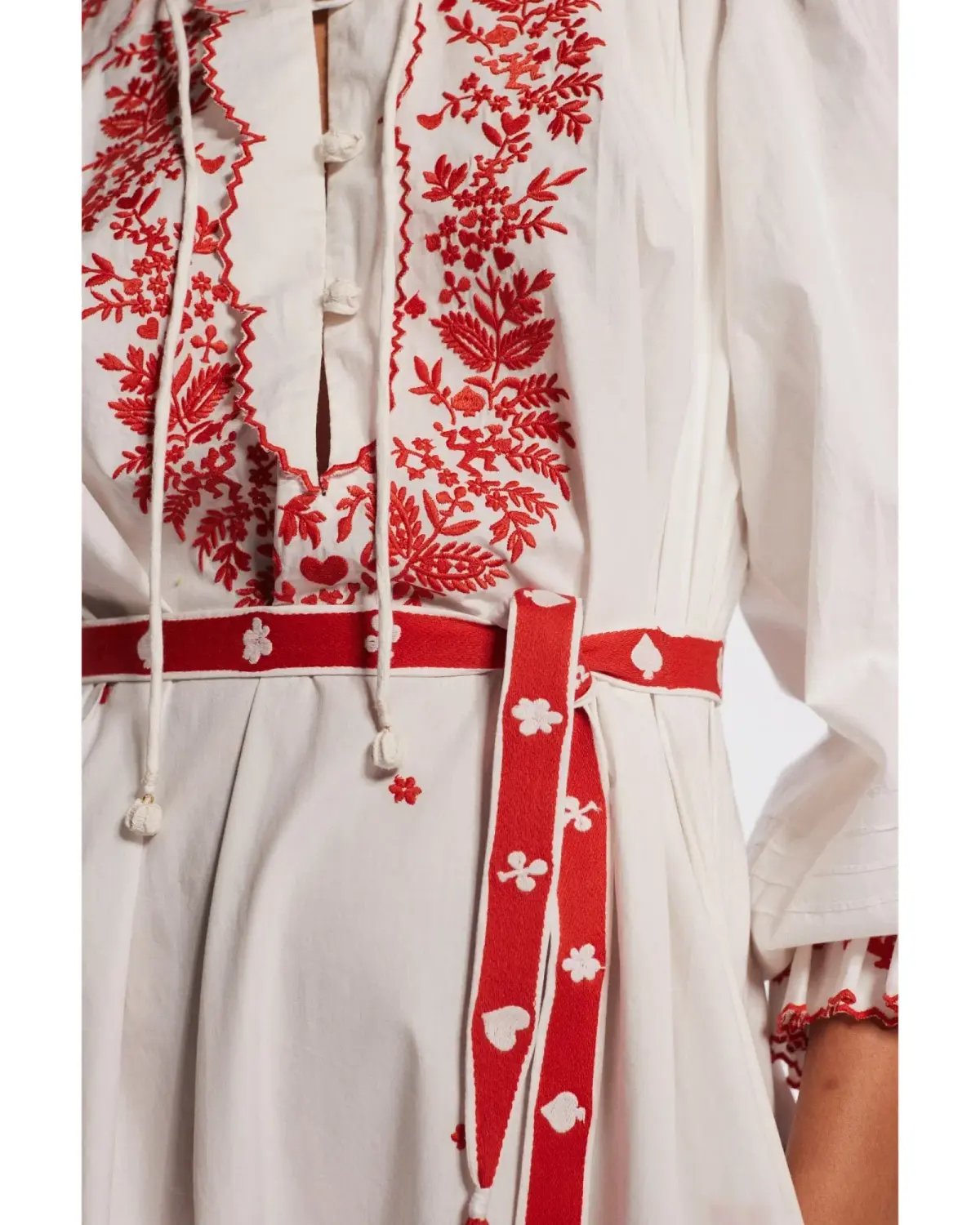 Alemais Hearts Embroidered Midi Dress Print Size AU 16 photo 2