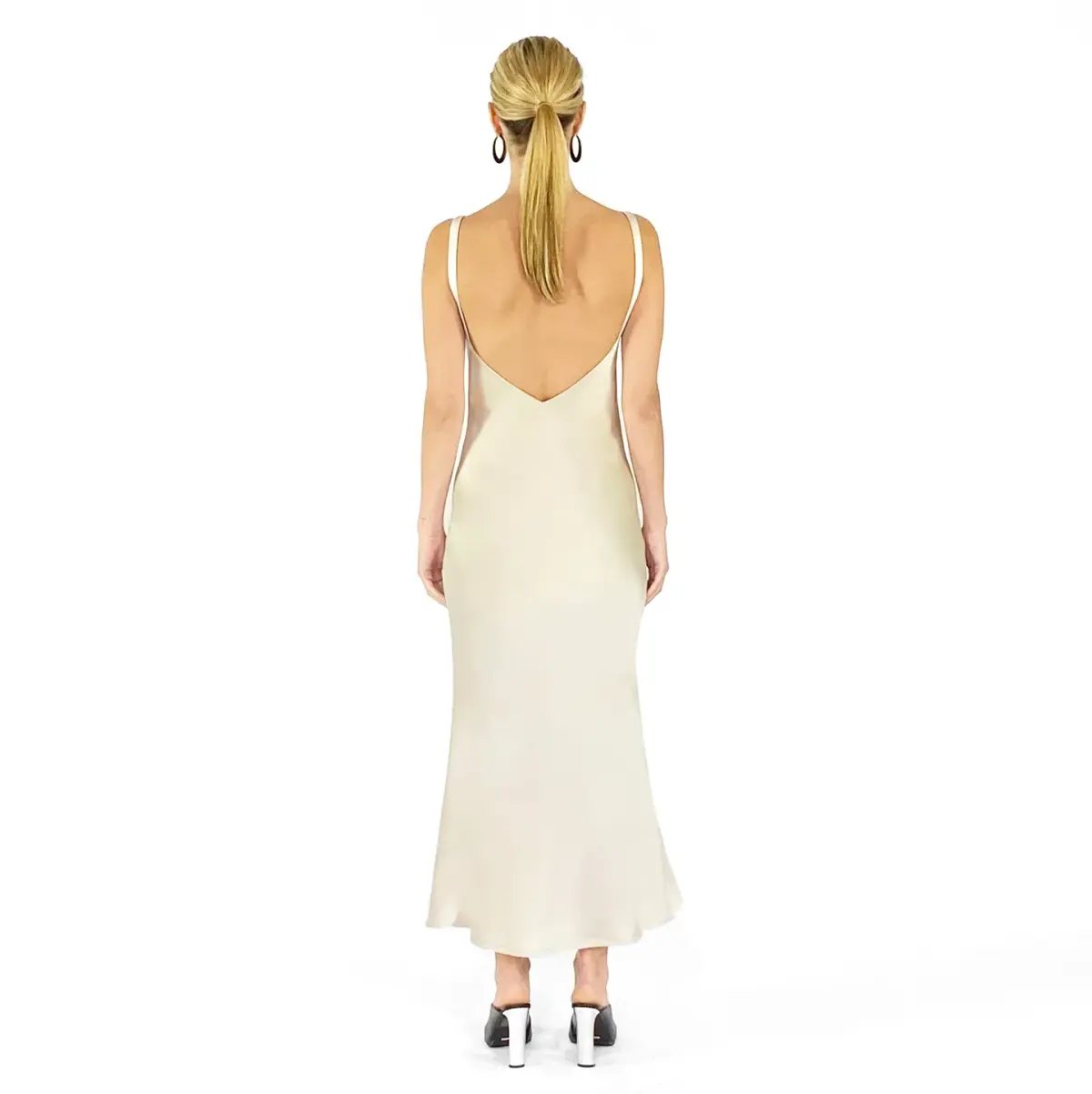 Hexie Official Ivy Slip Dress in Oyster White Size 8 photo 2
